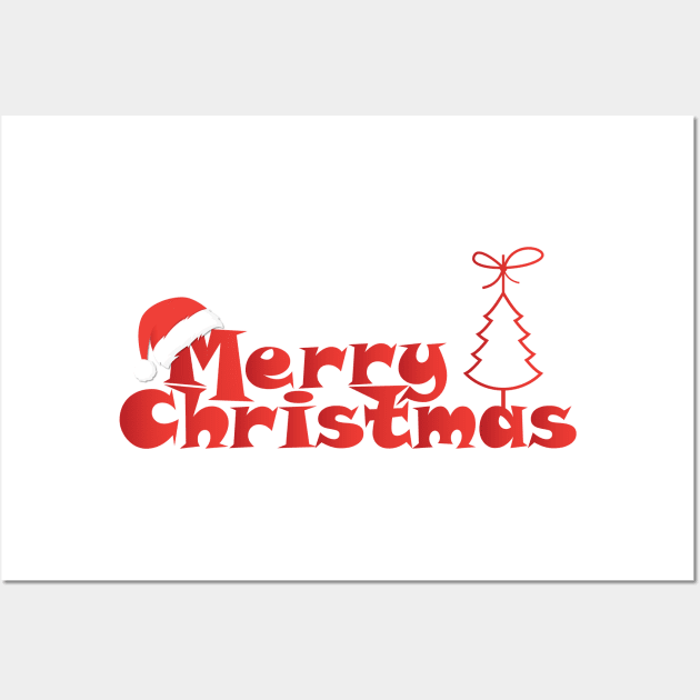 Merry Christmas T-Shirts Funny Wall Art by HozDes